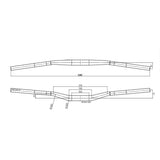 New Titanium Riser Handlebar For 29 Mtb Accessories Gravel 700C Bicycle 31.8mm 580mm GR9Ti Bike Parts