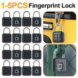 1-5pcs Smart Fingerprint Battery-powered IP67 Waterproonti Theft Padlock Quick Unlock Keyless Password Door Lock
