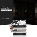 SNOWMAN M-T6 4PIN CPU Cooler Master 6 Heatpipe Double Fans 12Cm Coog Fan LGA775 1151 115X 1366 Support AMD
