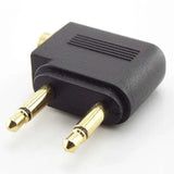 DC 3.5Mm Airplane Aire Air Plane Headphone Mono Audio Converter Travel Jack Plug Splitter Adapter, Durable Fine Workmanship
