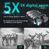 R18 1080P Binocular Infrared Night-Visions Device 5X Binocular Day Night Use Photo Video Taking Digital Zoom for Hunting Boating