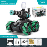 Hand gesture handle music spray light remote control tank children's toy car