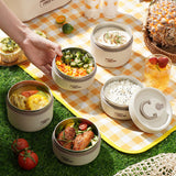 Bento Box Set Portable Keep Warm Lunch With Insulated Bag Stainless Steel Thermal Food Container Kitchen Supplie