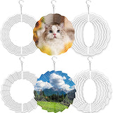 6 Pack 10 Inch Sublimation Wind Spinner Blanks,3D Sublimation Wind Spinner Blanks for Indoor Outdoor Garden Decoration A