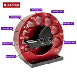 Dowel Maker Jig Kit Aluminum Alloy Square Wood Bar Round Auxiliary Tool Carbide Blade 8 Different Diameter Turning Holes