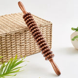 Wooden muscle relaxation e massager fiess yoga meridian thin leg cervical roller massage stick
