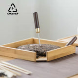 CRUSHER Portable Hookah Foil Punch Ebony Wood Tea Needle Set for Chicha Sheesha Cachimba Smoking Accessories