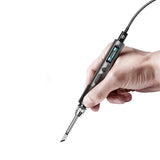 T65 Smart Soldering Iron with 1PCS Iron Heating Cores Fast Heating 65W Adjustable Temperature 150~450℃ Auto Sleep PD+QC Fast Charging Aluminum Alloy Handle