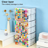Marker Holder Mark Acrylic Double Layer Pen Storage Box with 18 Compartments for Desktop Organization