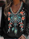 Lapel Ethnic Style Spring And Autumn Long Sleeve Bottoming Shirt