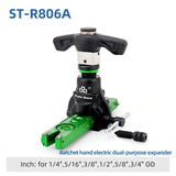ST-809AM ST-R806A Air-conditioning Copper Pipe Maintenance Eccentric Tube Tool Ratchet Flashlight Dual-purpose Expander