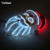 Headgear Adult Children Decorative Party Funny Christmas LED Mask Cosplay Santa Claus Full Face