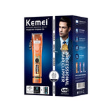 2023 New Lcd Display Fine Steel Cutter Head Hair Clippers Kemei Km-Tm2860pg Fast Charging Haircut Machine Hair Trimmer