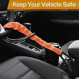 Automobile Car Steering Wheel Seat Lock Accessory ABS+Steel Rope Automotive Supplies With 2 Key