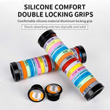 ELSNF Alloy Bilateral Lock Anti-skid Bicycle Handlebar Silica Gel Grips Wrap-Around Soft EVA Bike Accessorie