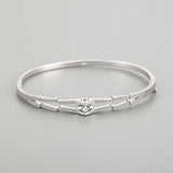 Women's Light Luxury Niche Love Center Diamond Silver Bracelet