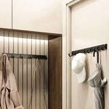 Modern hook, black aluminum towel rack, bathroom door wall hanging hanger, 1 piece