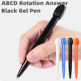 Writing Abcd Rotation Answer Gel Pen with Silent Bearing Design Anxiety Relief Unique Novelty School Supplies for Stress