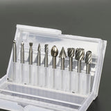 10PCS HSS Multi Tool Routing Router Bit Mill Cutter Attachment Compatible High Speed Steel Rotary Burr for Dremel