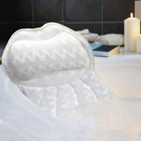 Supportive Bath Cushion Ergonomic Air Mesh Bathtub Pillow with 6 Suction Cups Hook Neck Shoulder Support for Ultimate