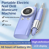 Electric Nail Drill 45000RPM Portable Cordless Nail File Machine For Acrylic Gel Nails Manicure Pedicure Polishing Shape Tools