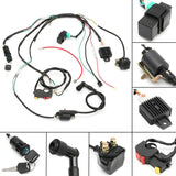 1Set Full Complete Electrics 50 70 90cc 110cc 125cc Wiring Harness Loom Solenoid Coil CDI Quad Dirt Bike ATV Moto