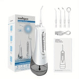 300ml Oral Irrigator with Modes 4 Nozzles Portable Powder Nozzle for Easy Cleaning of Teeth Water Dental Floss