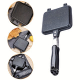 1pc Sandwich Maker Pan Sandwich Toaster Non-stick Sandwich Toaster Toastie Maker Grill Breakfast Aluminium Stove Toaster