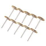 10 x Brass Wire Round Brushes Disc Pot Brush for Dremel 25MM