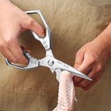 1pc Kitchen Stainless Steel Scissors, Special Strong Household Scissors, Bone Chicken Bone Scissors, Multifunctional Roast Food