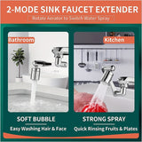 1PC Bathroom Faucet Extender,1440° Swivel Robotic Arm Swivel Extension Faucet Aerator