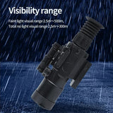 Night Vision Digital Rifle Scope WiFi and E-Compass, 3.7～11X HD Hunting Riflescope Monocular, Ip65 with Rail Mount