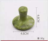 high polished natural green rib rod sticker jade mushroom hot spa guasha stone energy olive oil volcano massage scraping