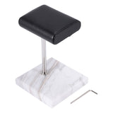 White Marble Bracelet Display Black PU Leather Jewelry Watch Sier Color Rod Placement Stand