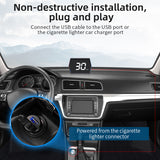 HUD Head Up Display Auto GPS Dual System Projector Plug and Play for Car Glass Security Water temp Alarm Electronic Accessories
