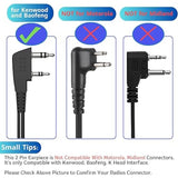 2pcs Walkie Talkie Air Acoustic Tube Surveillance Headset Two Way Radio Earpiece with PTT/VOX for Baofeng Kenwood
