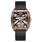 GUANQIN Leather Strap Watch Mens Automatic Tourbillon Waterproof Watch Luxury Brand Mechanical Accessories Men Relogio Masculino