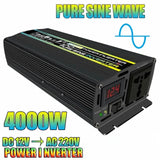Pure Sine Wave Inverter 4000W 6000W 8000W Power DC 12V To AC 220V Voltage Converter Solar Car Inverters With Digital Display