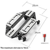 Woodworking Hinge Locator W/ Router Bit Alloy Guide Plate Slotting Opener Jig Slot hine Installation Lock Fixer
