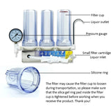 220V 60W 5-inch Tertiary Filter Fruit Wine Filtering hine Household Small Brewing Equipment With Pressure Gauge