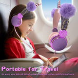 Unicorns Wired Headphone With Microphone Kids Music Stereo Earphone Computer Mobile Phone Game Headset Kids Gift