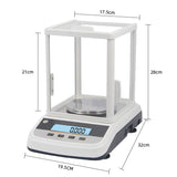 Lab Analytical Balance Double-screen Display Precision Jewelry Digital Weight Scale 200g/300g/500g 0.001g