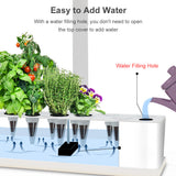 Hydroponics Growing System - Indoor Herb Garden Kit with Automatic Timing, Height Adjustable LED Grow Lights, Smart Water Pump for Home