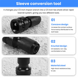 1/2 Square To 1/4 inch Hex Ratchet Wrench Socket Adapter Spanner Set Drive Converter Impact Tool