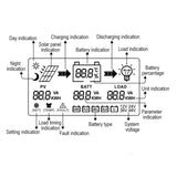 10A-60A MPPT 12V 24V Auto LCD Solar Panel Charge Regulator for Lifepo4 Lithium