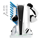 For PS VR2 PS5 Station Coog Fan, VR Charging Display Stand with Headset and Game Storage Holder