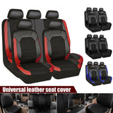 4Pcs/9Pcs Cover Universal PU Leather Car Cushion Front And Rear Full Protection Seat Pad For Cars Truc
