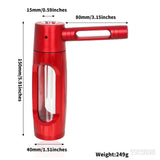 Portable Herb Pipes Smoking Grass Hookah Set Aluminium Alloy 155mm Dry Burning Tobacco Pipe for Accessories