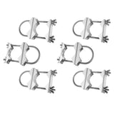 Top-Double Antenna Clamp V Jaw Block With U Bolts Heavy Duty Anti-Rust To Mast Mount Bracket Kit For TV,CB(6 Set)