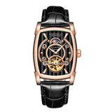 GUANQIN Sapphire Men's Leather Watch Automatic Date Luxury Mechanical Watch Stainless Steel Men's Clock Relogio Masculino 2022